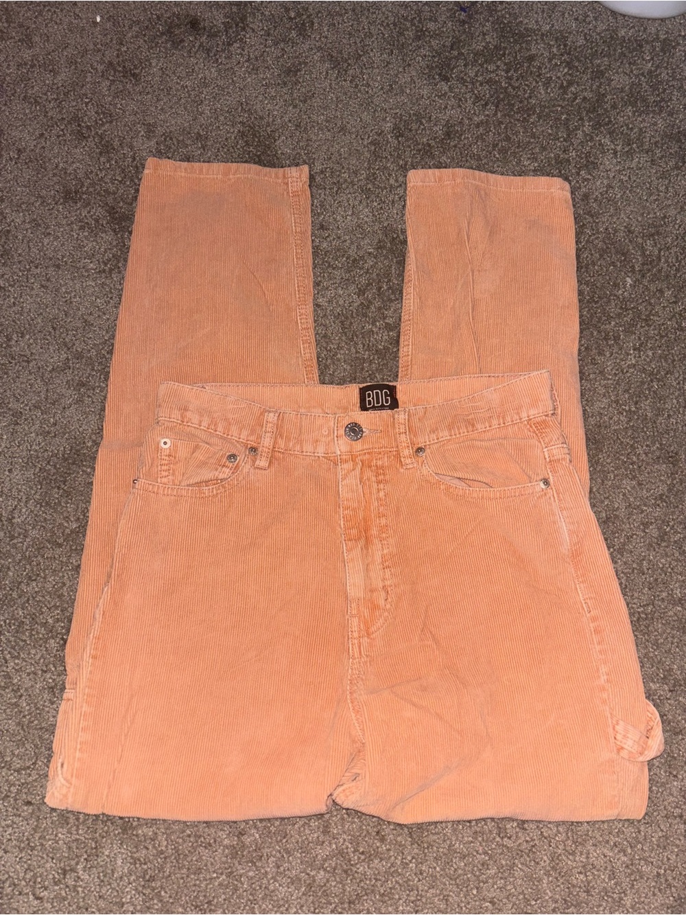 Urban outfitters BDG Peach-Orange Slim Straight Corduroy Pants